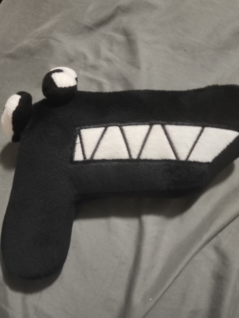 Black Plush Monster Pillow for Kids - Cozy Cuddly Toy